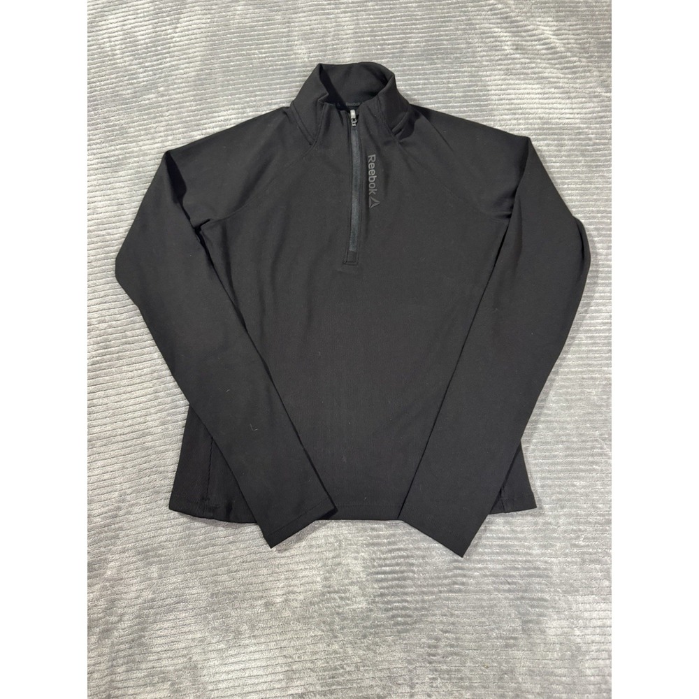 Reebok women's athletic quarter-zip long sleeve pullover top. Small